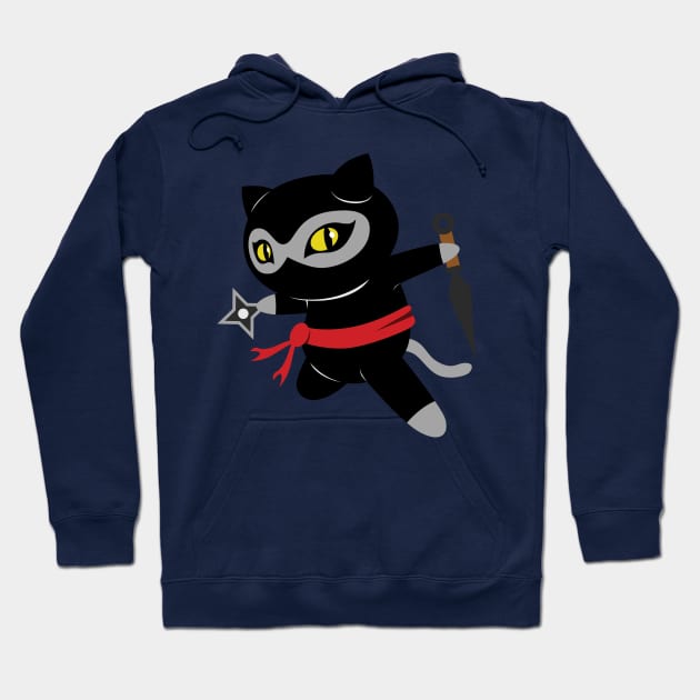 Ninja Cat Strikes! Hoodie by The Toku Verse